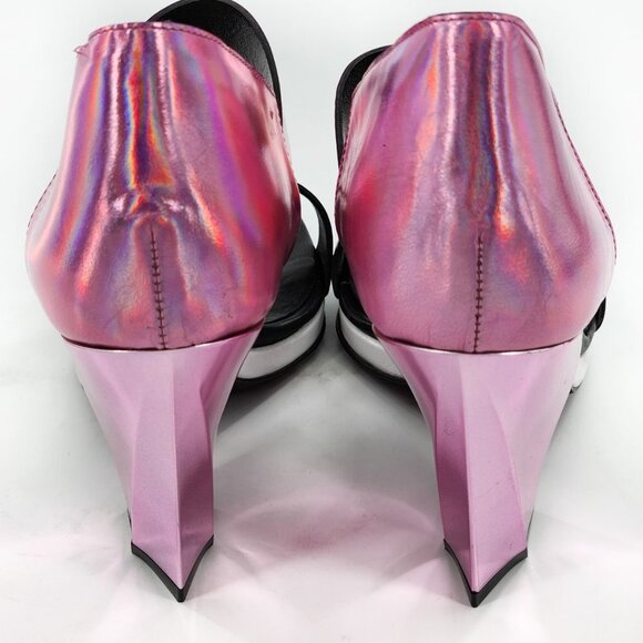 MISSONI NEW Iridescent Pink Faceted Heel Sandals €688 - Picture 5 of 11